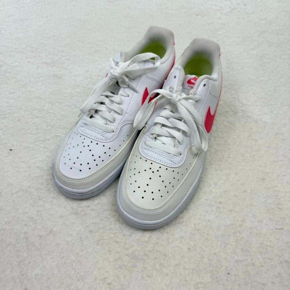 Nike Court Vision Low White Sea Coral Women's Size 8.5